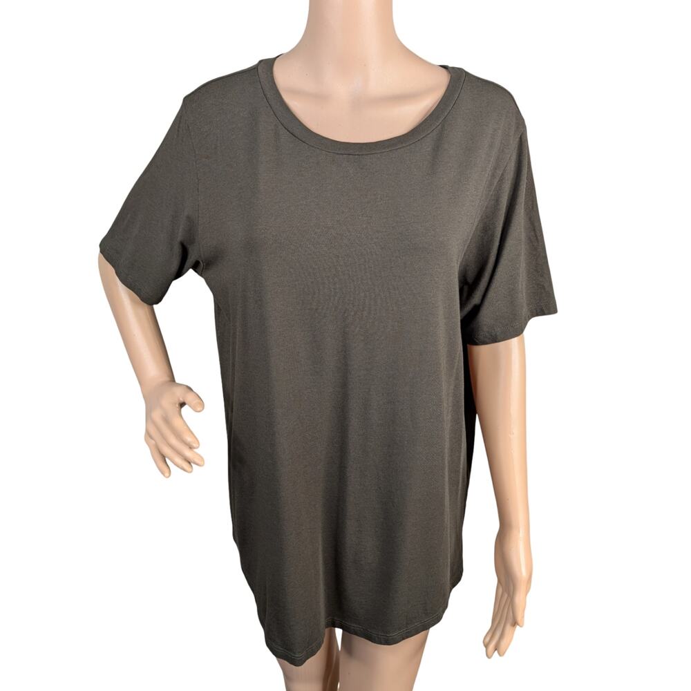 Universal Standard Rex Tee Dark Olive Green Pima Cotton Modal Oversized Top S